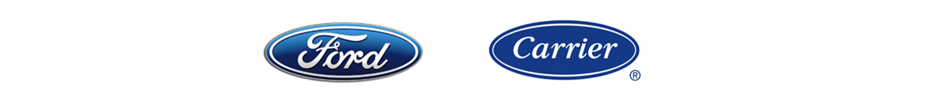לוגו של חברות הרכבים 'CARRIER' ו-'FORD'